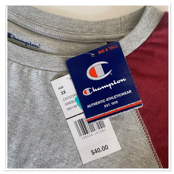 Champion Big & Tall Men’s T-Shirt Graphic Long Sleeve T-Shirt - Picture 3 of 3